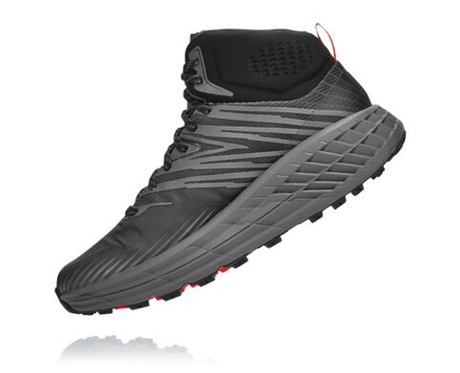 Hoka Australia One One Speedgoat Mid GORE-TEX 2 - Mens Trail Shoes Black - RMVYZ-3627